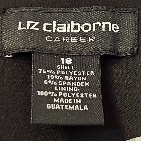 Women's Liz Claiborne basic black blazer, Size 18 - Picture 4 of 7